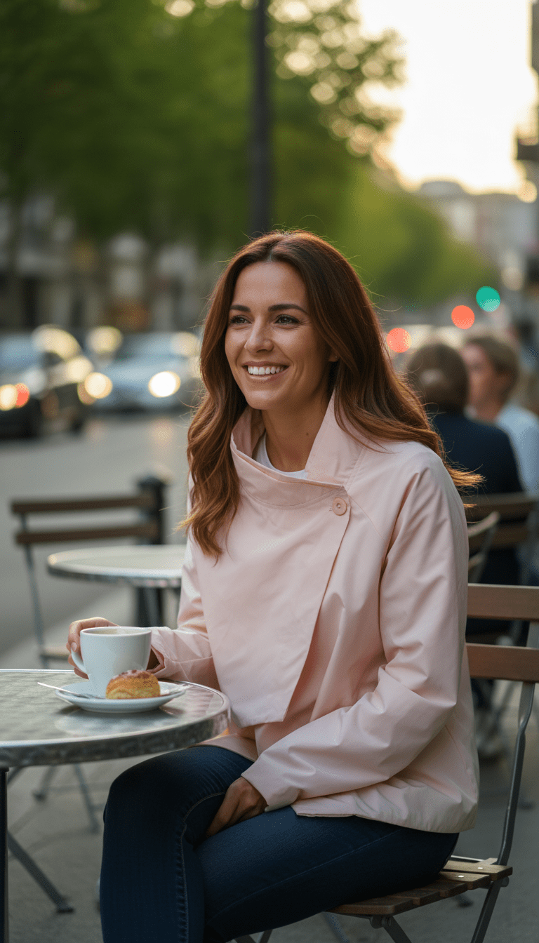 Jachetă croi lejer, roz banană vibrant - OK Lux. All rights reserved. - Jackets - BANANA PINK - 