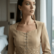 Jacheta eleganta bej, accesorizata manual - OK Lux. All rights reserved. - Jackets - 