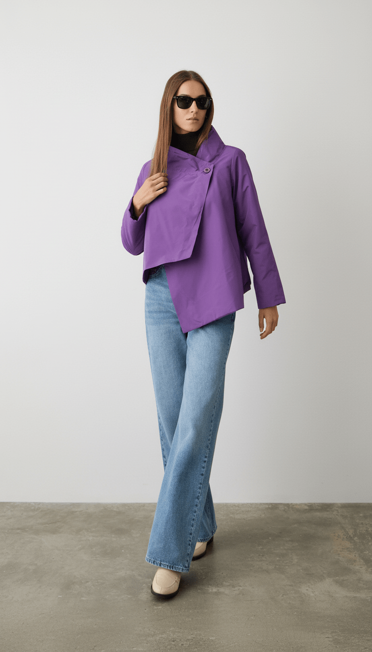 Jachetă lejeră mov vibrantă - OK Lux. All rights reserved. - Jackets - 