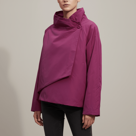 Jachetă relaxată roz feminină tafta - OK Lux. All rights reserved. - Jackets - 