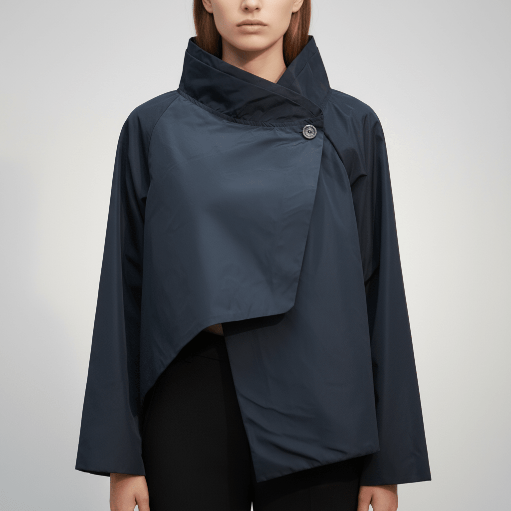 Jachetă tip mantie gri - OK Lux. All rights reserved. - Jackets - BLACK - 