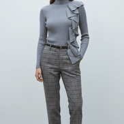 Maletă gri cu volane pe lateral - OK Lux. All rights reserved. - Sweater - GRAY - 