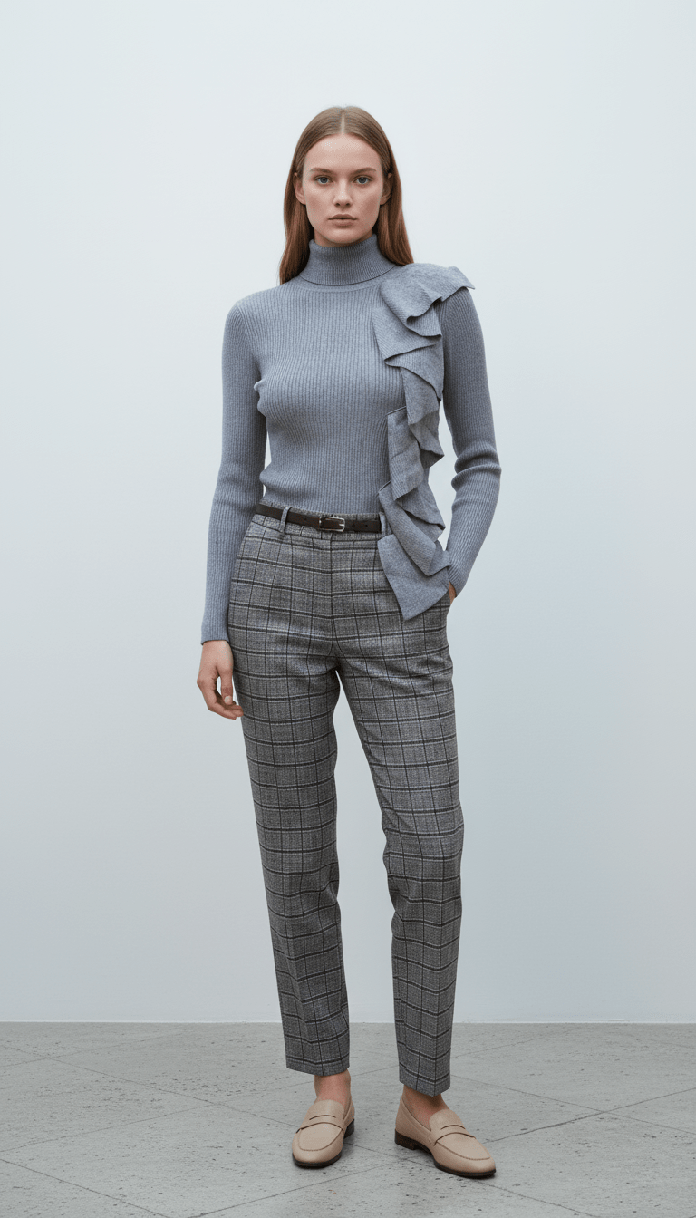 Maletă gri cu volane pe lateral - OK Lux. All rights reserved. - Sweater - GRAY - 