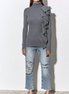Maletă gri cu volane pe lateral - OK Lux. All rights reserved. - Sweater - GRAY - 