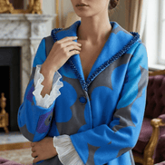 Palton cu imprimeu floral, decorat manual cu cristale si dantela - OK Lux. All rights reserved. - Jackets - 