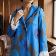 Palton cu imprimeu floral, decorat manual cu cristale si dantela - OK Lux. All rights reserved. - Jackets - 