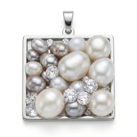 Pandantiv Handmade cu Perle și Zirconii – Unicat - OK Lux. All rights reserved. - Bijuterii - 