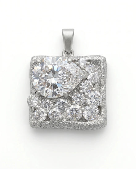 Pandantiv Handmade cu Zirconii și Glitter – Unicat - OK Lux. All rights reserved. - Bijuterii - 
