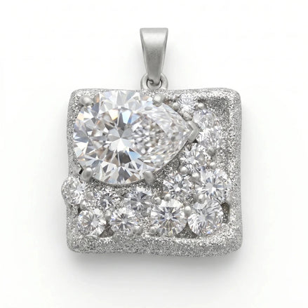 Pandantiv Handmade cu Zirconii și Glitter – Unicat - OK Lux. All rights reserved. - Bijuterii - 
