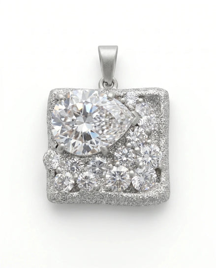 Pandantiv Handmade cu Zirconii și Glitter – Unicat - OK Lux. All rights reserved. - Bijuterii - 