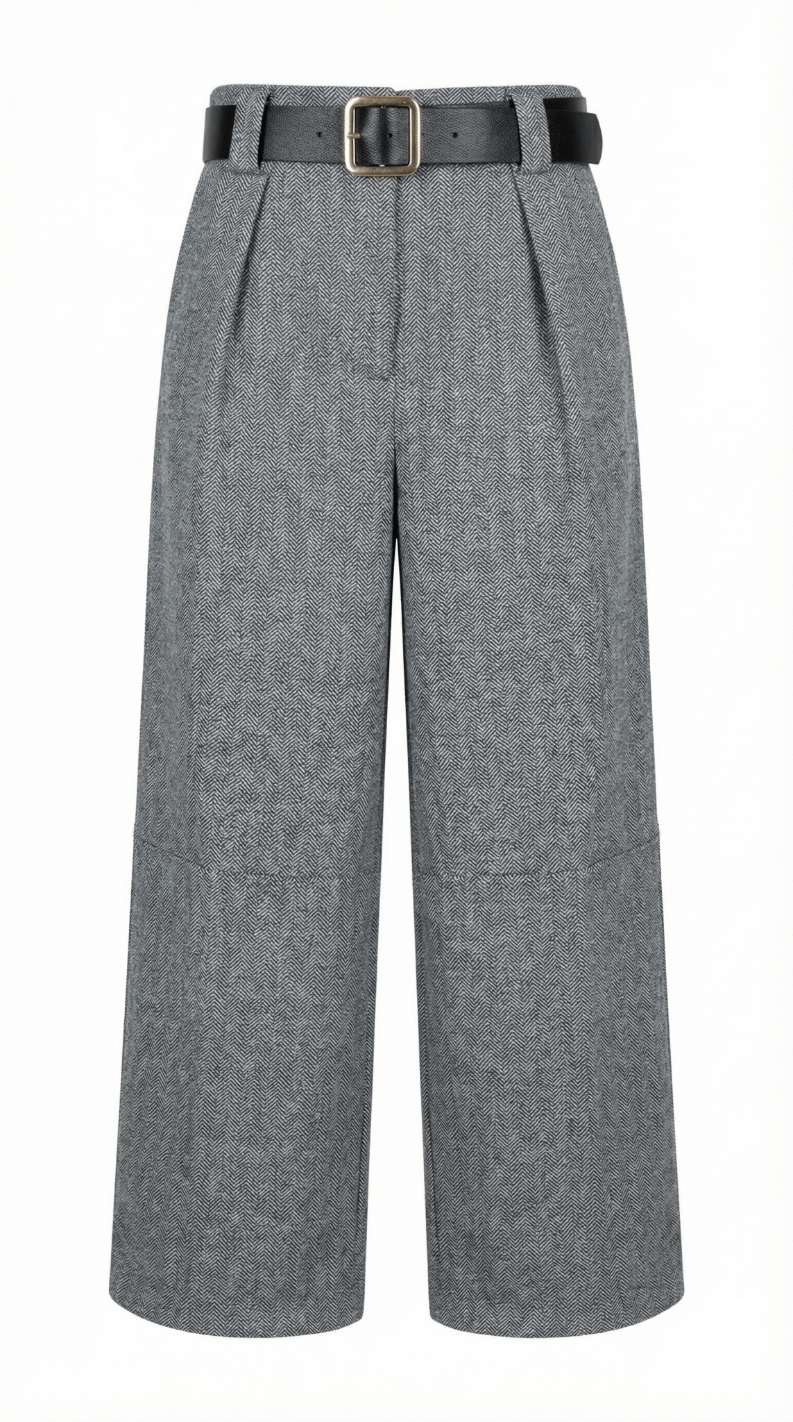 Pantaloni eleganti gri cu croiala larga si talie inalta - OK Lux. All rights reserved. - Pants - 