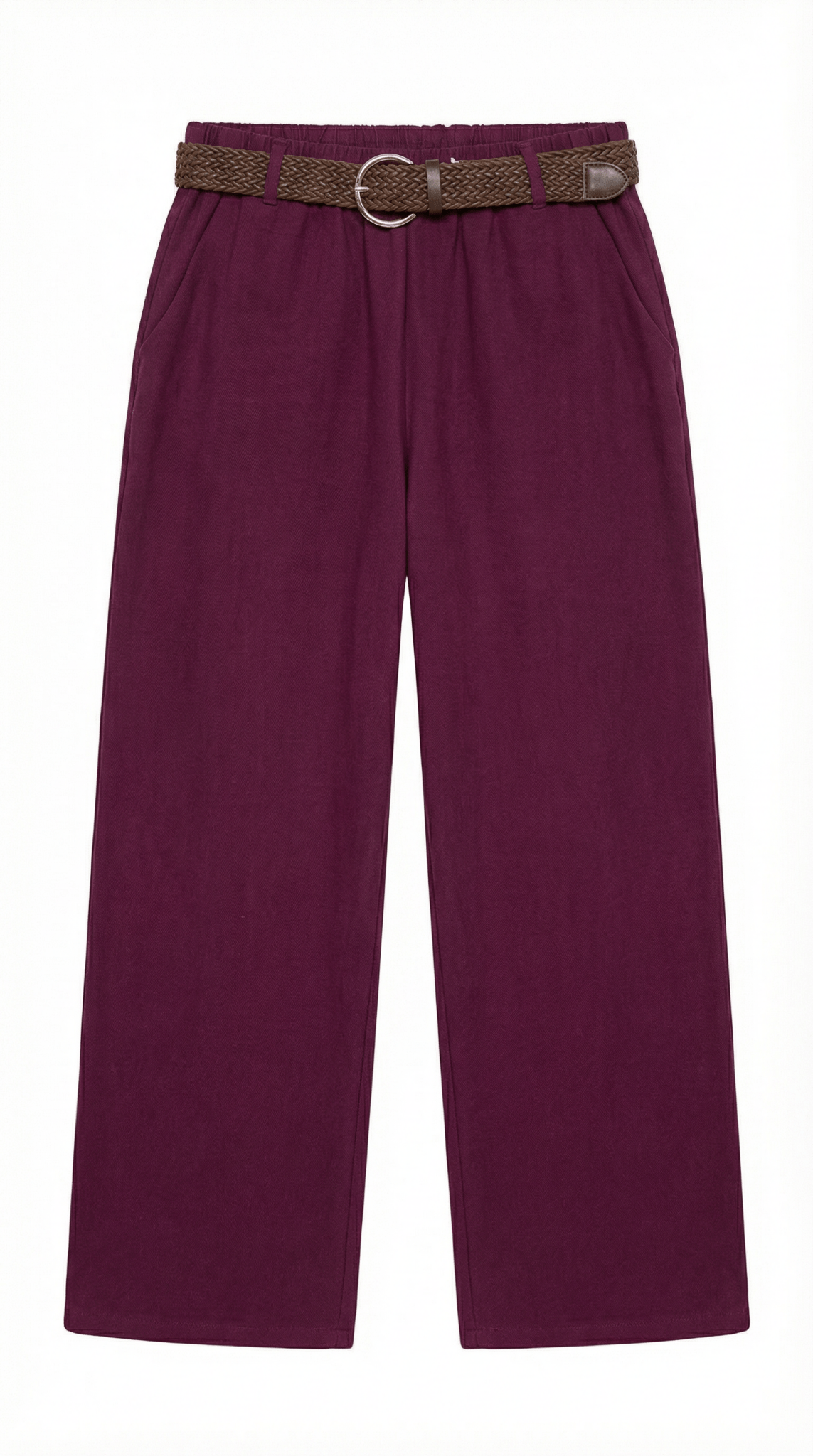 Pantaloni eleganti mov intens cu croiala larga si talie inalta - OK Lux. All rights reserved. - Trousers - 