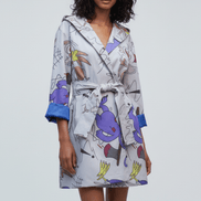 Pardesiu Disney impermeabil cu cordon - OK Lux. All rights reserved. - Cardigans - WHITE - 