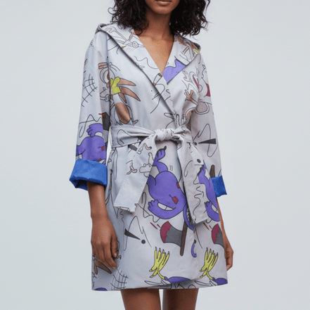 Pardesiu Disney impermeabil cu cordon - OK Lux. All rights reserved. - Cardigans - WHITE - 