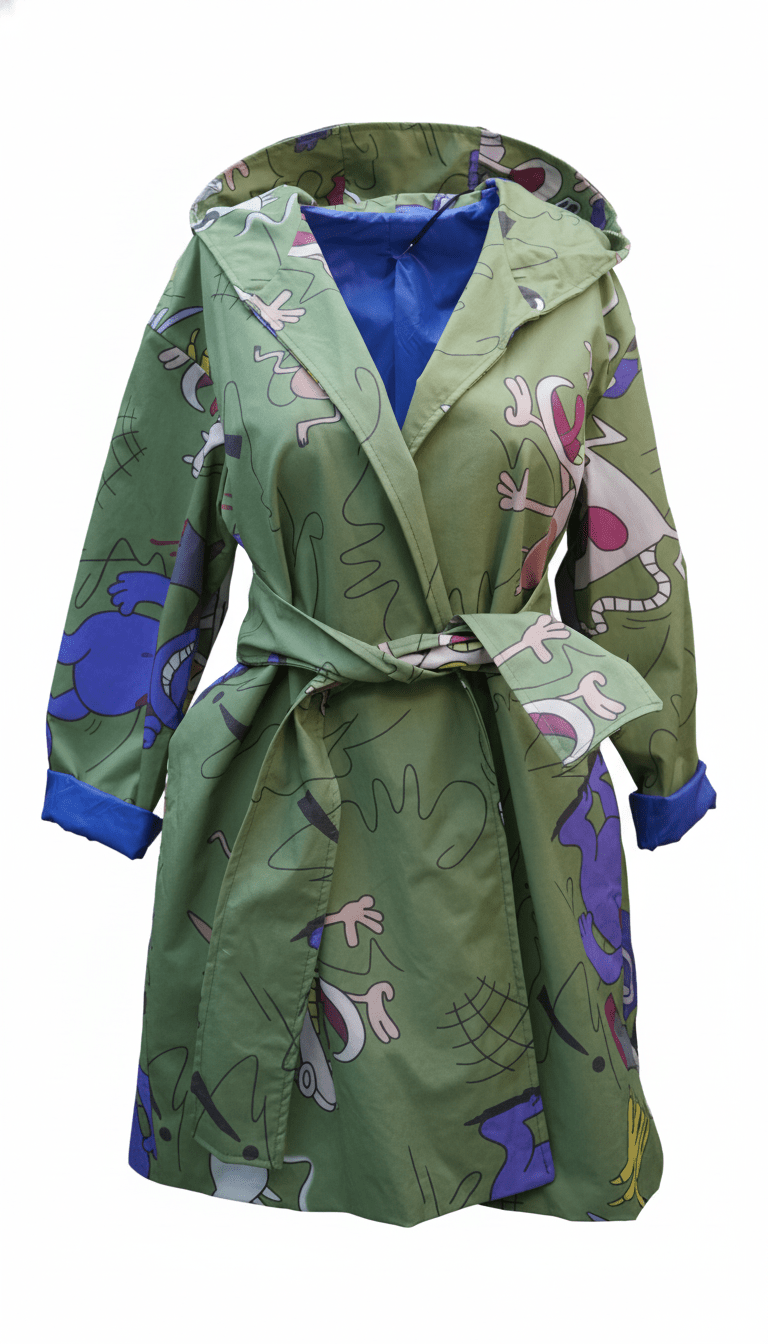 Pardesiu Disney impermeabil verde - OK Lux. All rights reserved. - Cardigans - GREEN - 