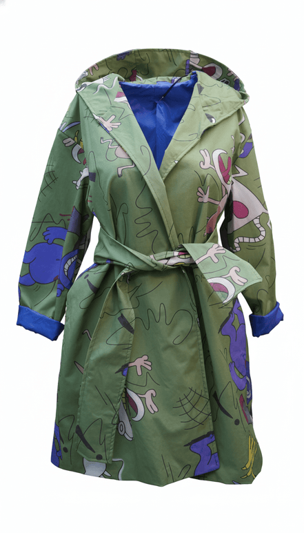 Pardesiu Disney impermeabil verde - OK Lux. All rights reserved. - Cardigans - GREEN - 