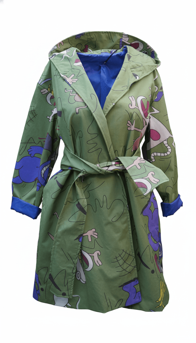 Pardesiu Disney impermeabil verde - OK Lux. All rights reserved. - Cardigans - GREEN - 