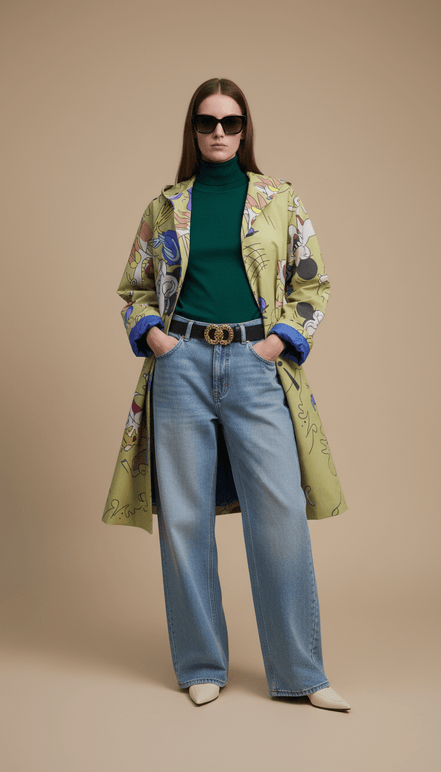 Pardesiu Disney impermeabil verde - OK Lux. All rights reserved. - Cardigans - GREEN - 