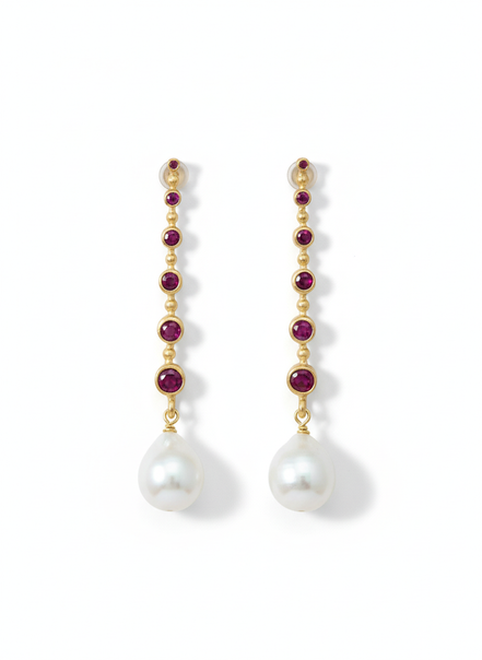 Cercei Pearl Blush – Aur 24K