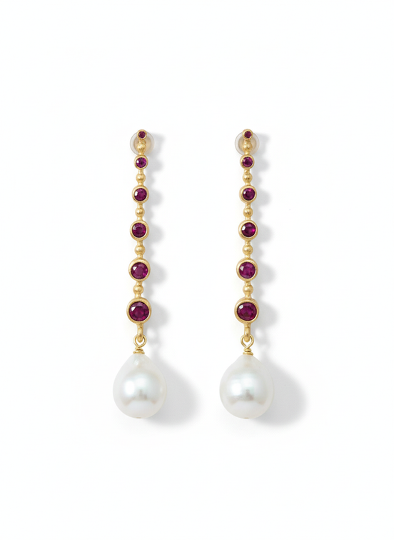 Cercei Pearl Blush – Aur 24K