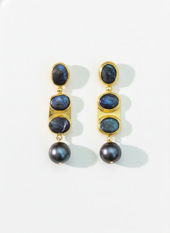 Cercei Eleganți cu Perle – Oțel Inoxidabil Placat cu Aur 24K