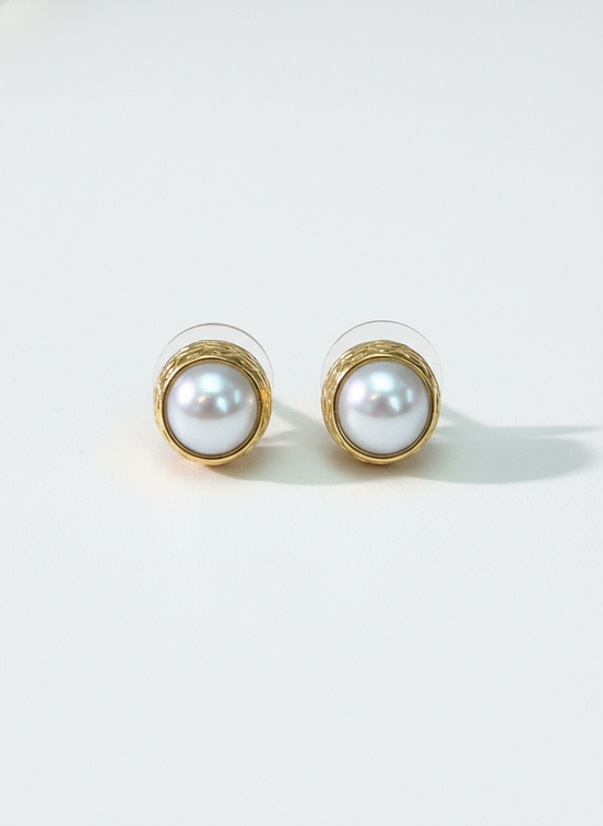 Cercei Pearl Drop – Perle pe Aur 24K