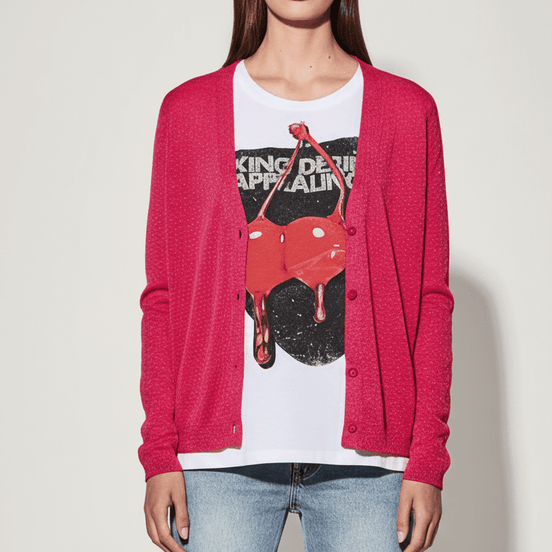 Pulover cu Nasturi și Fir Lurex de Aceeași Culoare - OK Lux. All rights reserved. - Blouses - 