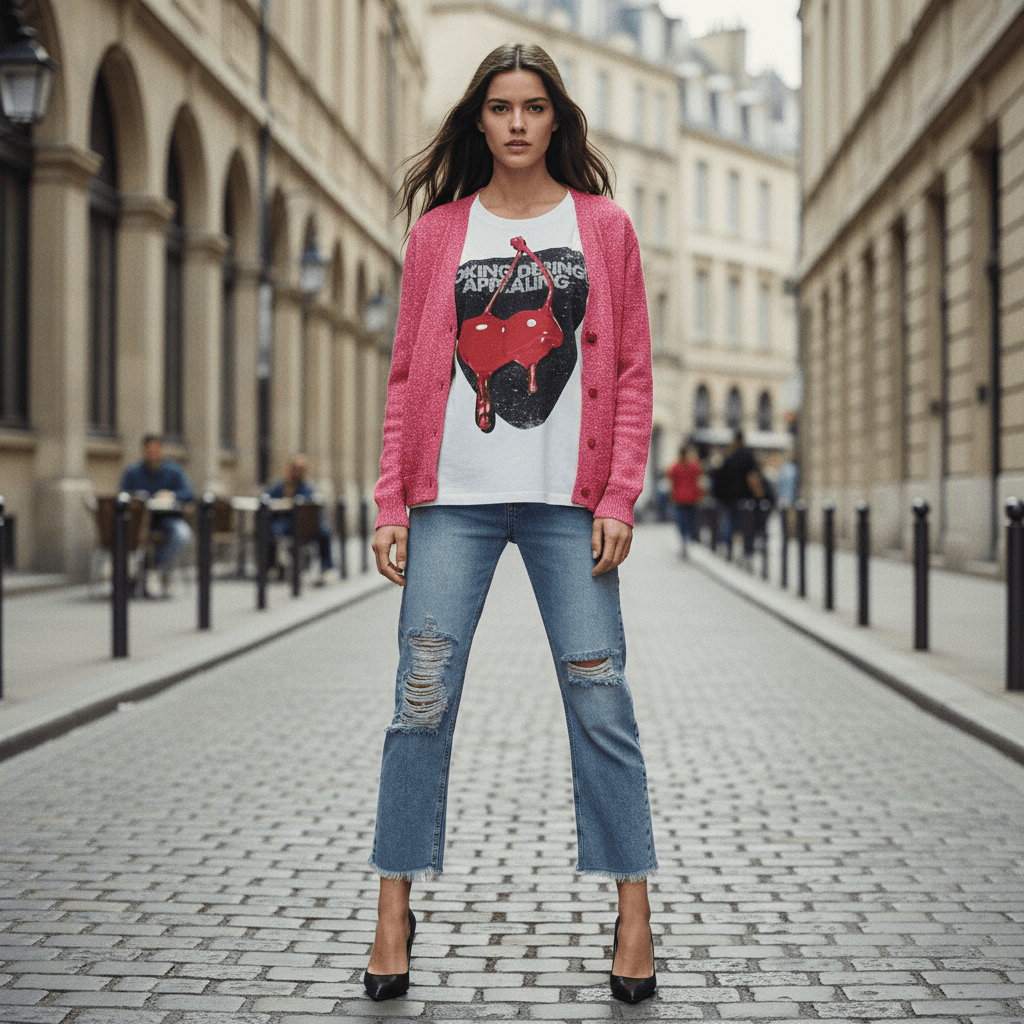 Pulover cu Nasturi și Fir Lurex de Aceeași Culoare - OK Lux. All rights reserved. - Blouses - 