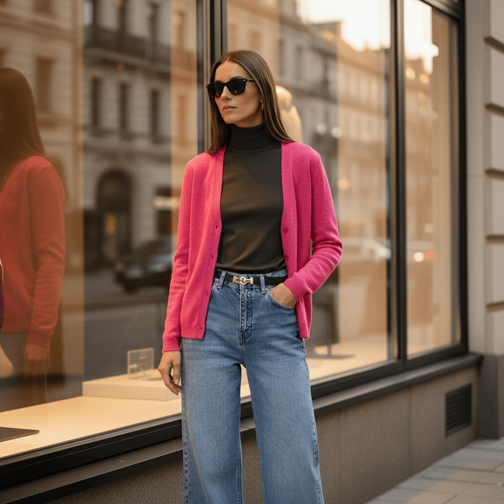 Pulover cu Nasturi și Fir Lurex Ton pe Ton - OK Lux. All rights reserved. - Blouses - 