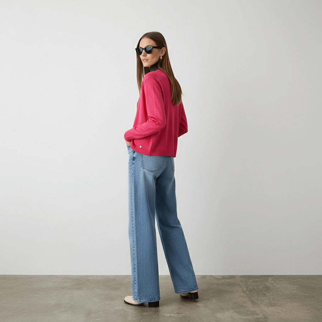 Pulover cu Nasturi și Fir Lurex Ton pe Ton - OK Lux. All rights reserved. - Blouses - 