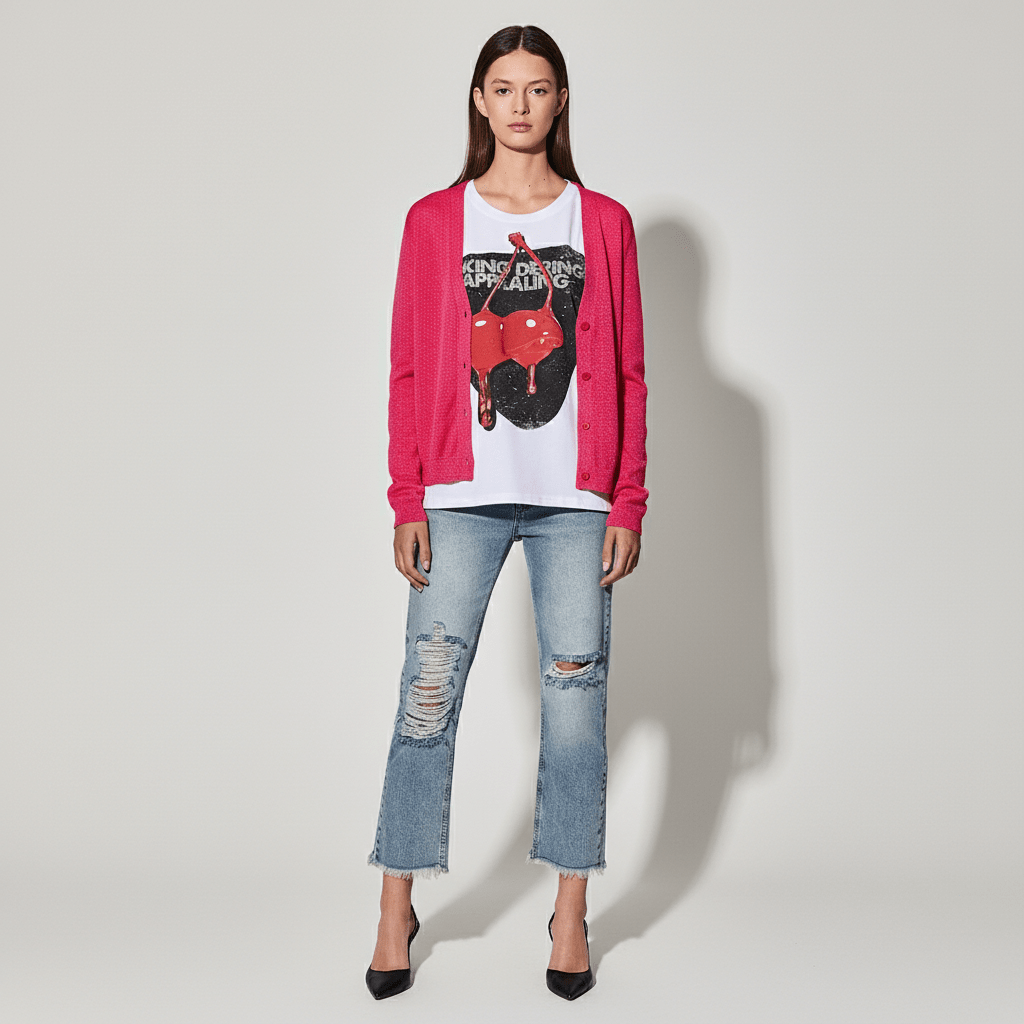 Pulover cu Nasturi și Fir Lurex Ton pe Ton - OK Lux. All rights reserved. - Blouses - 