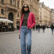 Pulover cu Nasturi și Fir Lurex Ton pe Ton - OK Lux. All rights reserved. - Blouses - 