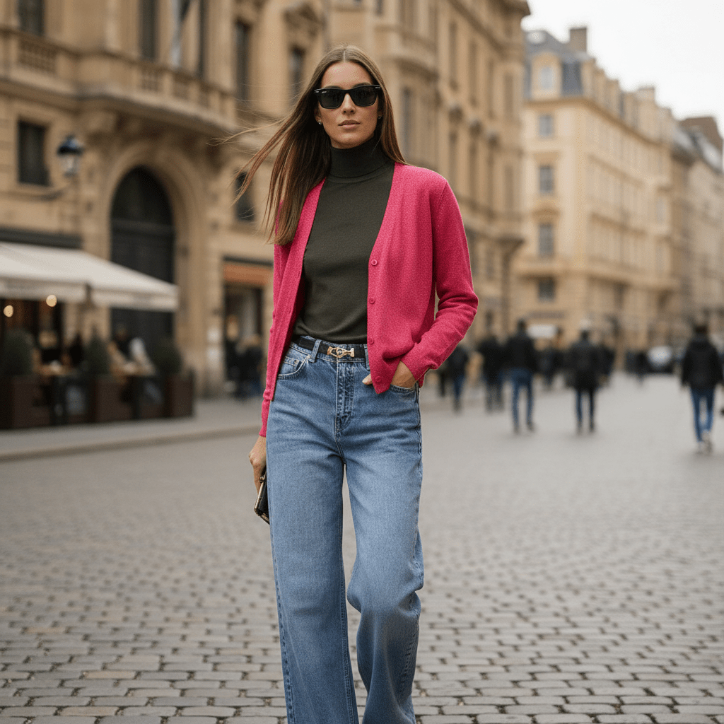 Pulover cu Nasturi și Fir Lurex Ton pe Ton - OK Lux. All rights reserved. - Blouses - 