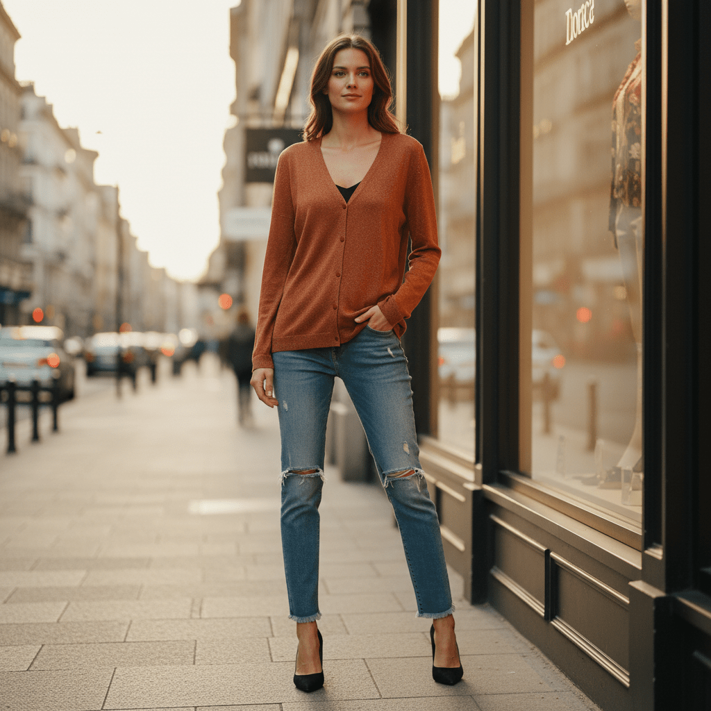 Pulover Nasturi și Fir Lurex de Aceeași Culoare - OK Lux. All rights reserved. - Blouses - 