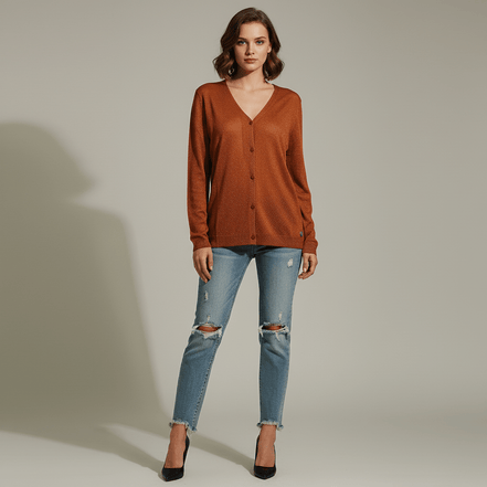 Pulover Nasturi și Fir Lurex de Aceeași Culoare - OK Lux. All rights reserved. - Blouses - 