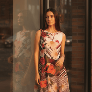 Rochie Clasică Fără Mâneci cu Imprimeu Floral - OK Lux. All rights reserved. - Dresses - 