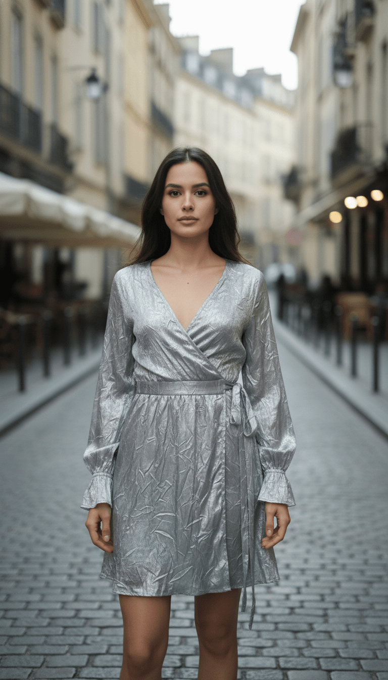 Rochie cu Decolteu Petrecut și Cordon în Talie - OK Lux. All rights reserved. - Dresses - 