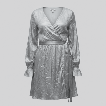 Rochie cu Decolteu Petrecut și Cordon în Talie - OK Lux. All rights reserved. - Dresses - 