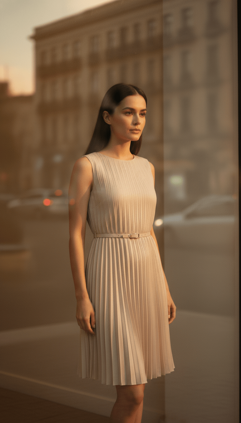 Rochie din Viscoză cu Cureaua în Talie - OK Lux. All rights reserved. - Dresses - 