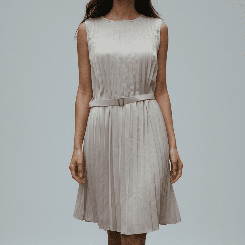 Rochie din Viscoză cu Cureaua în Talie - OK Lux. All rights reserved. - Dresses - 