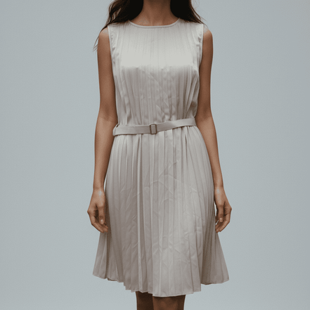 Rochie din Viscoză cu Cureaua în Talie - OK Lux. All rights reserved. - Dresses - 