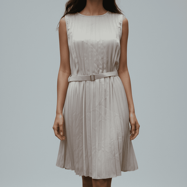 Rochie din Viscoză cu Cureaua în Talie - OK Lux. All rights reserved. - Dresses - 