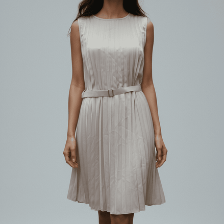 Rochie din Viscoză cu Cureaua în Talie - OK Lux. All rights reserved. - Dresses - 