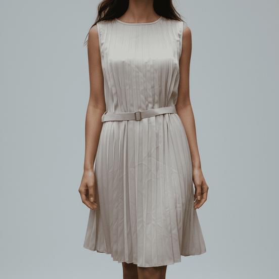 Rochie din Viscoză cu Cureaua în Talie - OK Lux. All rights reserved. - Dresses - 