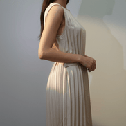 Rochie din Viscoză cu Cureaua în Talie - OK Lux. All rights reserved. - Dresses - 