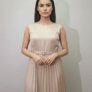 Rochie din Viscoză cu Cureaua în Talie - OK Lux. All rights reserved. - Dresses - 