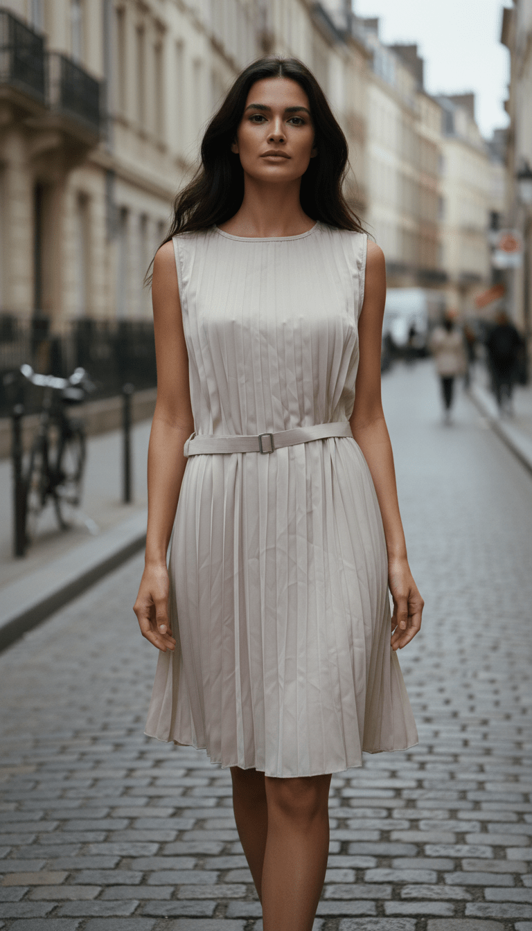 Rochie din Viscoză cu Cureaua în Talie - OK Lux. All rights reserved. - Dresses - 