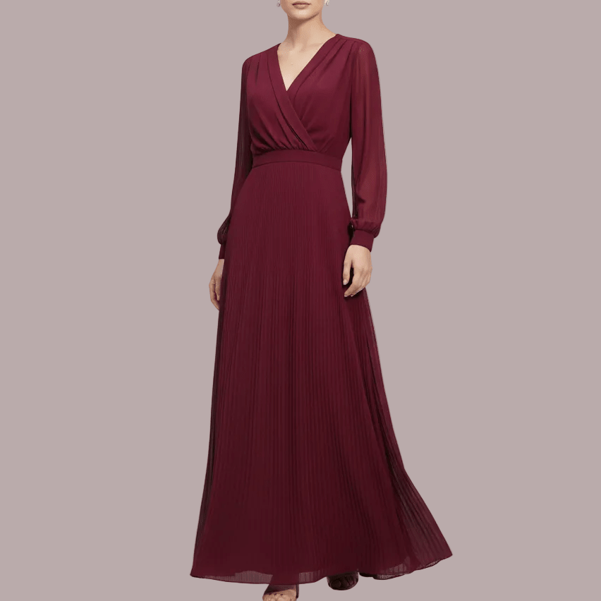 Rochie lungă fluidă aramiu camel - OK Lux. All rights reserved. - Dresses - CAMEL COPPER - 