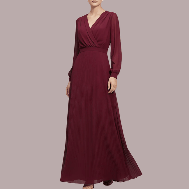 Rochie lungă fluidă aramiu camel - OK Lux. All rights reserved. - Dresses - CAMEL COPPER - 