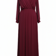 Rochie lungă fluidă aramiu camel - OK Lux. All rights reserved. - Dresses - CAMEL COPPER - 